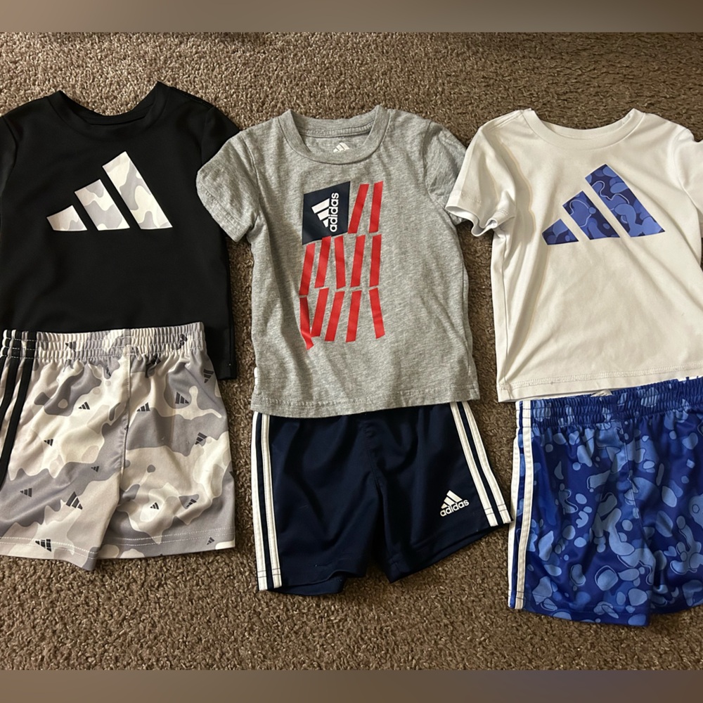Adidas Kids' Athletic Tee and Short Set - Bundle